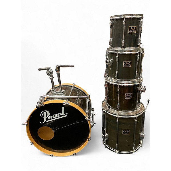 Used Pearl 5 Piece Export Pewter Stain Drum Kit