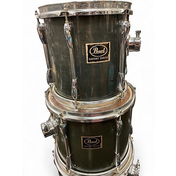 Used Pearl 5 Piece Export Pewter Stain Drum Kit