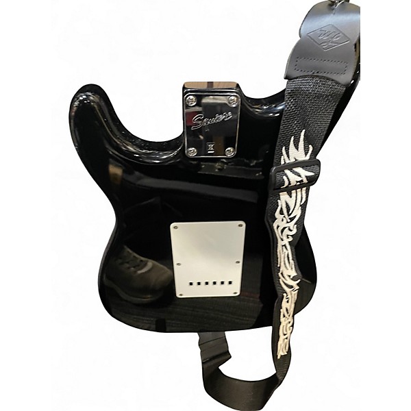 Used Squier Affinity Stratocaster Black Solid Body Electric Guitar