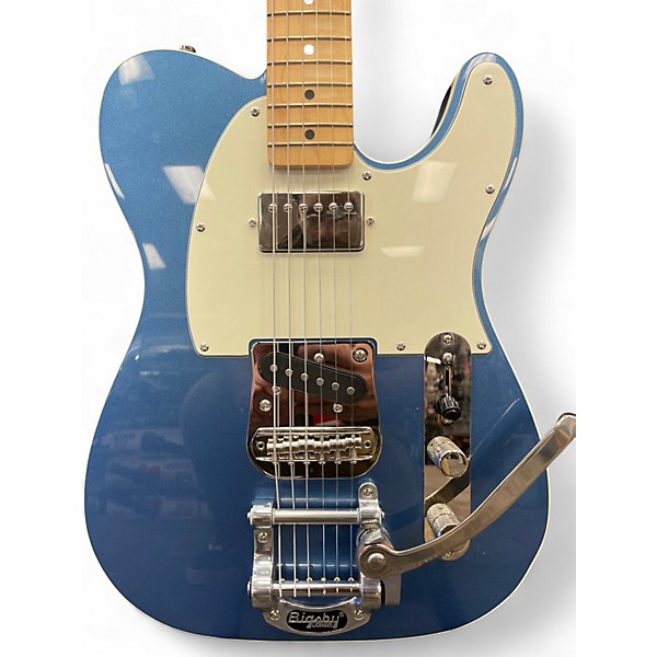 Used Partscaster Telecaster Metallic Blue Solid Body Electric Guitar