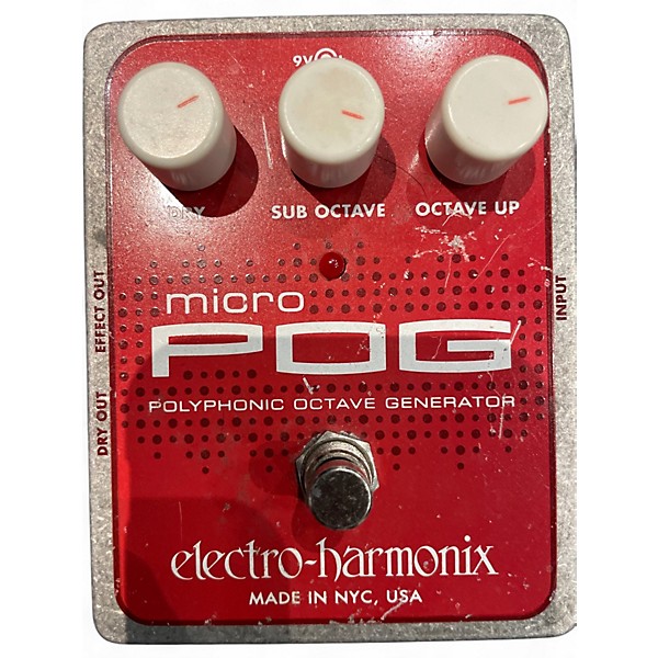 Used Electro-Harmonix Micro Pog Polyphonic Octave Generator Effect Pedal