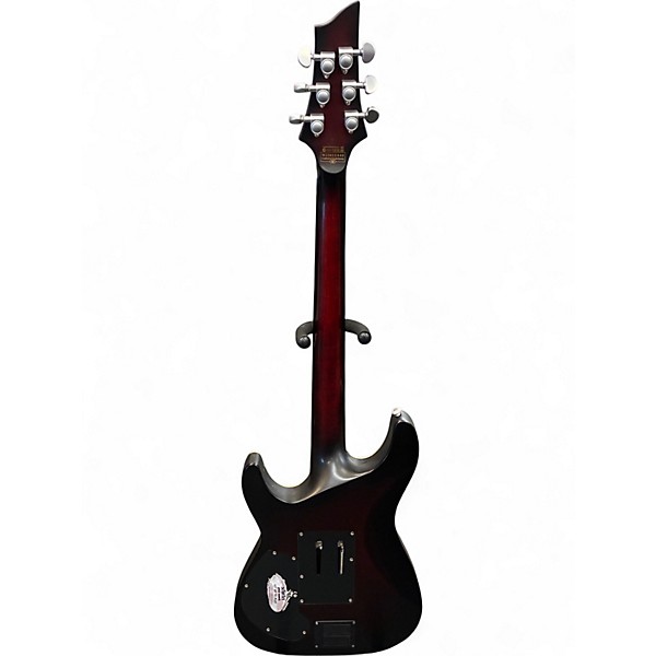 Used Schecter Guitar Research C1 Floyd Rose Platinum Crimson Red Trans Solid Body Electric Guitar