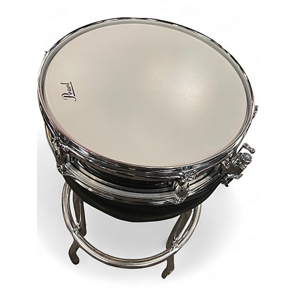 Used Pearl 13.25in WOOD SHELL Black Drum