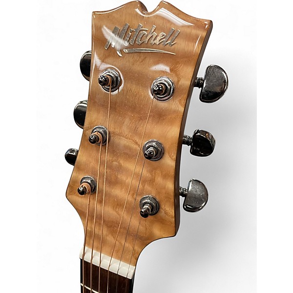 Used Mitchell MX430QAB Natural Acoustic Electric Guitar