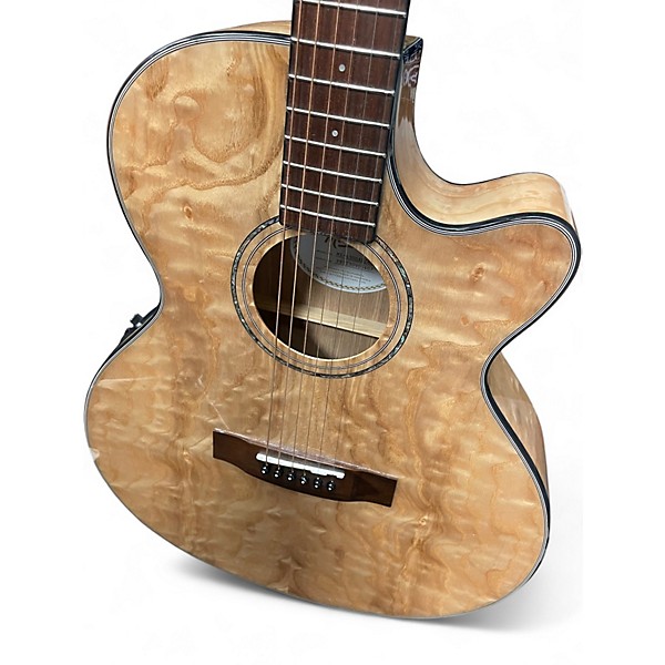 Used Mitchell MX430QAB Natural Acoustic Electric Guitar