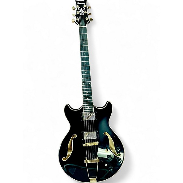Used Ibanez AMH90-BK 5B-02 Black Hollow Body Electric Guitar