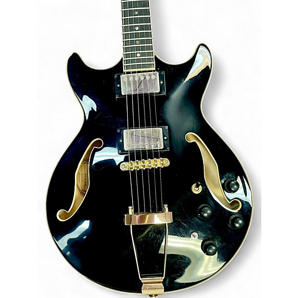 Used Ibanez AMH90-BK 5B-02 Black Hollow Body Electric Guitar