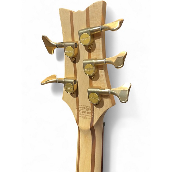 Used Schecter Guitar Research Stiletto Custom 5 String Natural Electric Bass Guitar