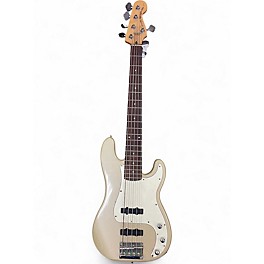 Used Squier STANDARD PRECISION BASS V Gold Electric Bass Guitar