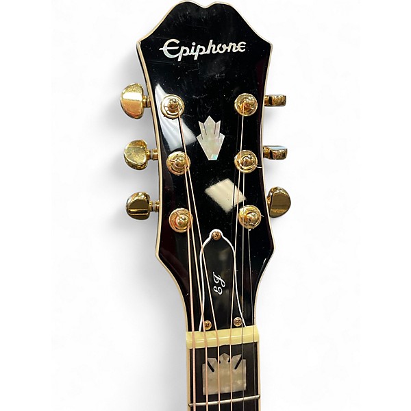 Used Epiphone EJ200SCE Black Acoustic Electric Guitar