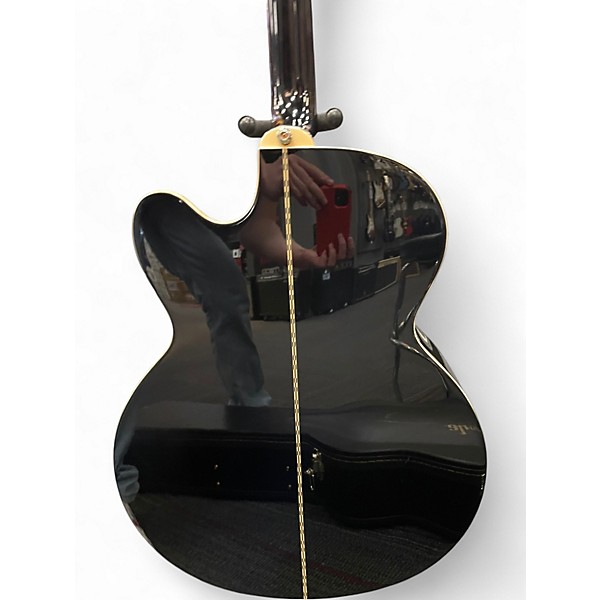 Used Epiphone EJ200SCE Black Acoustic Electric Guitar