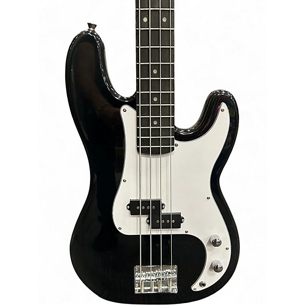 Used Donner Standard Series Black Electric Bass Guitar