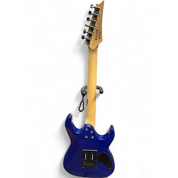 Used Ibanez GRX70QAL Left Handed Trans Blue Solid Body Electric Guitar