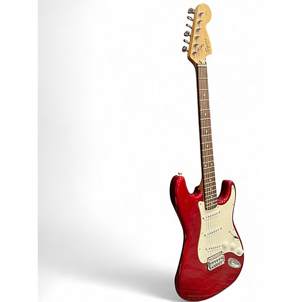 Used Squier Affinity Stratocaster Candy Apple Red Solid Body Electric Guitar