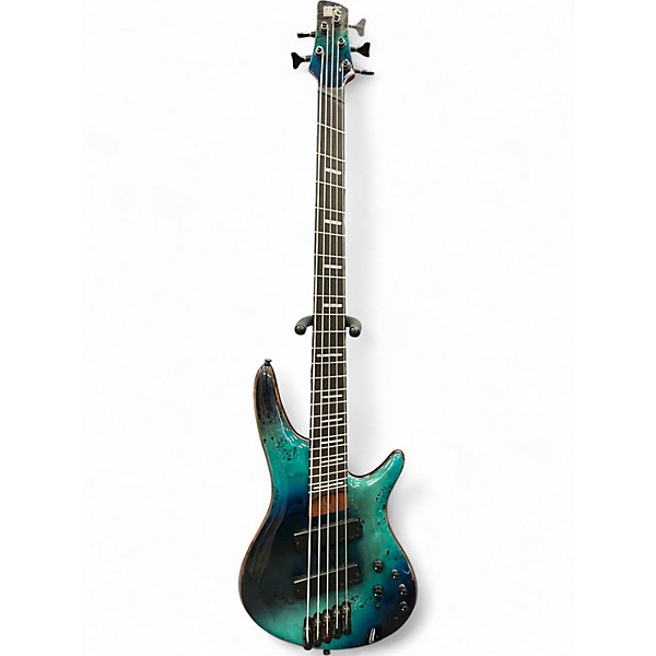 Used Ibanez SRMS805 Tropical Seafloor Electric Bass Guitar