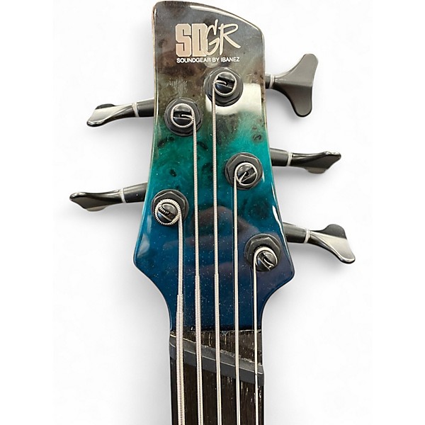 Used Ibanez SRMS805 Tropical Seafloor Electric Bass Guitar