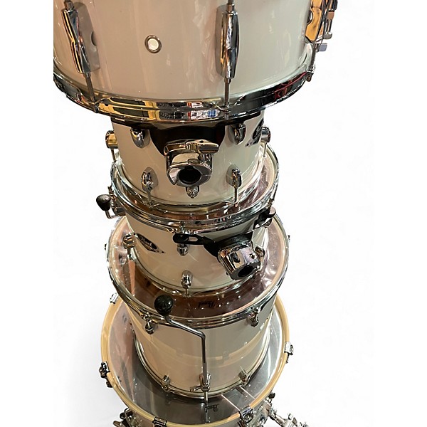 Used Pearl 5 Piece Export EXX WHITE Drum Kit