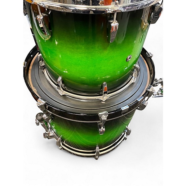 Used Pearl 6 Piece SESSION MAPLE CUSTOM GREEN BURST Drum Kit