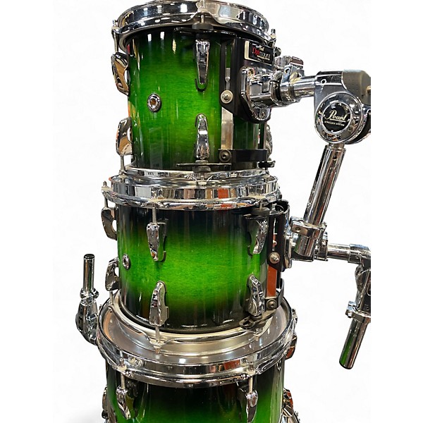 Used Pearl 6 Piece SESSION MAPLE CUSTOM GREEN BURST Drum Kit