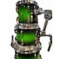 Used Pearl 6 Piece SESSION MAPLE CUSTOM GREEN BURST Drum Kit