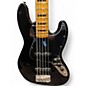 Used Squier Deluxe Jazz Bass Active V 5 String Black Electric Bass Guitar