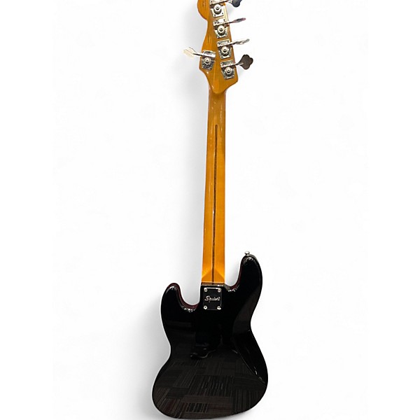 Used Squier Deluxe Jazz Bass Active V 5 String Black Electric Bass Guitar
