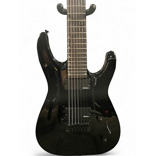 Used Jackson JS22-7 Dinky 7 String HT Black Solid Body Electric Guitar