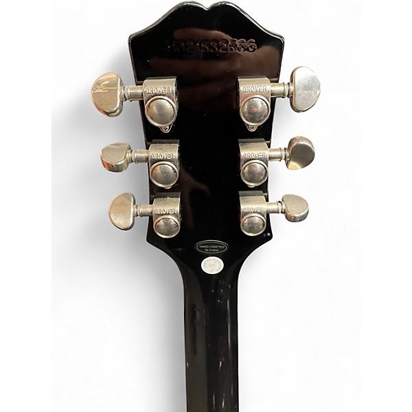 Used Epiphone Les Paul Custom Black and Silver Solid Body Electric Guitar