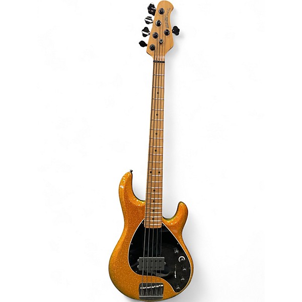 Used Ernie Ball Music Man DARKRAY 5H GOLD BAR Electric Bass Guitar
