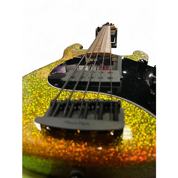 Used Ernie Ball Music Man DARKRAY 5H GOLD BAR Electric Bass Guitar