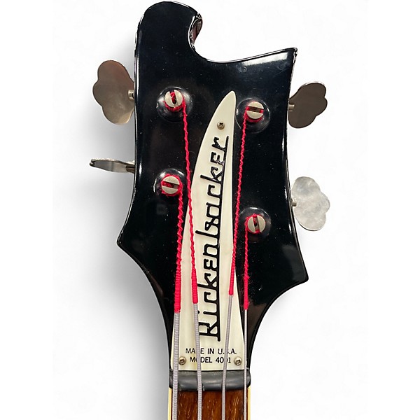 Vintage 1980 Rickenbacker 4001 JETGLO Black Electric Bass Guitar