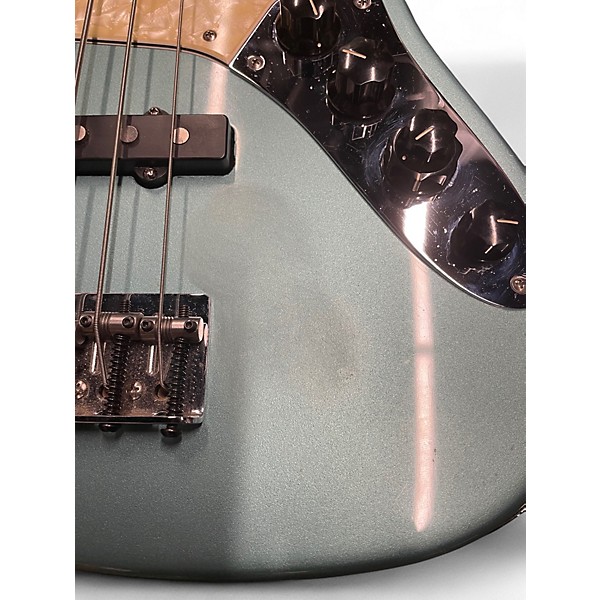 Used Fender Deluxe Jazz Bass V 5 String Tidepool Green Electric Bass Guitar