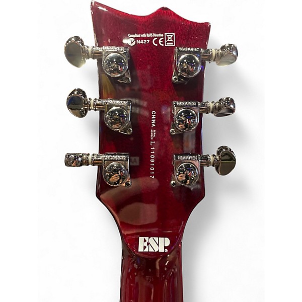 Used ESP LTD EC401FM Black Cherry Solid Body Electric Guitar