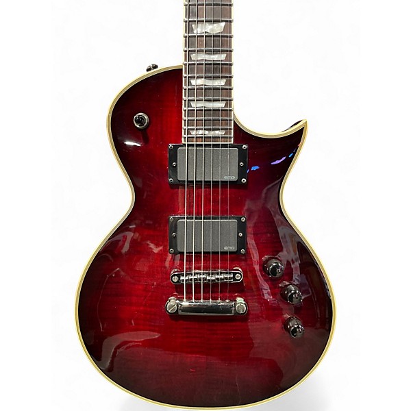 Used ESP LTD EC401FM Black Cherry Solid Body Electric Guitar