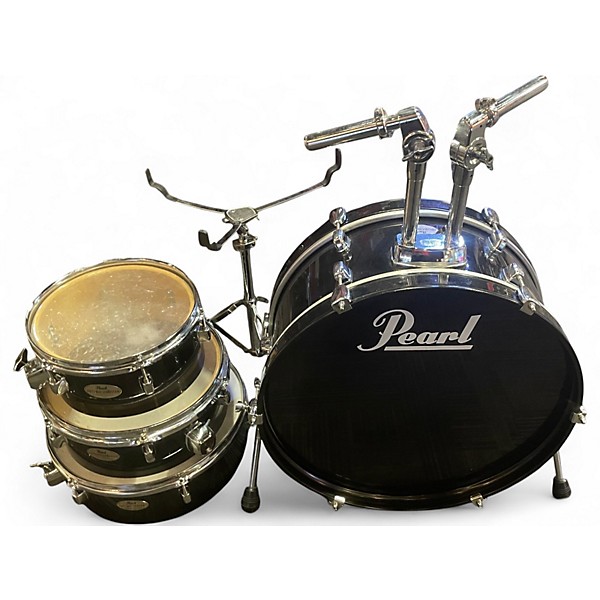 Used Pearl 4 Piece Rhythm Traveler Compact Black Drum Kit