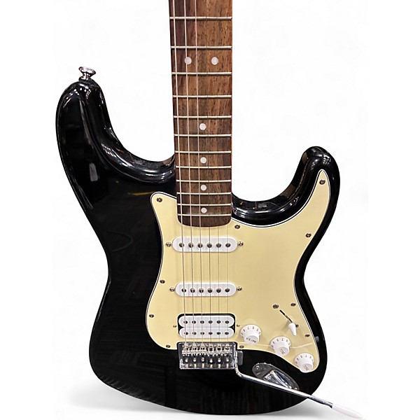 Used Starcaster by Fender Stratocaster Black Solid Body Electric Guitar