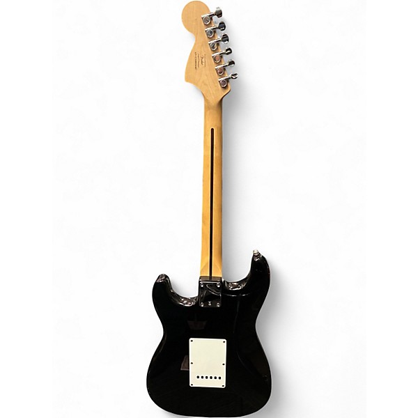 Used Starcaster by Fender Stratocaster Black Solid Body Electric Guitar