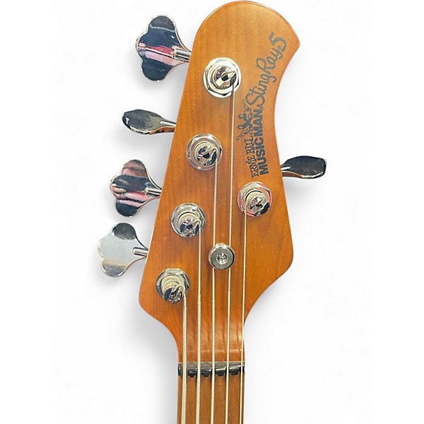 Used 2019 Ernie Ball Music Man StingRay 5 Special H Charging Green Electric Bass Guitar
