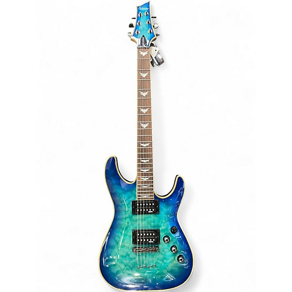 Used Schecter Guitar Research Omen Extreme 6 Blue Solid Body Electric Guitar