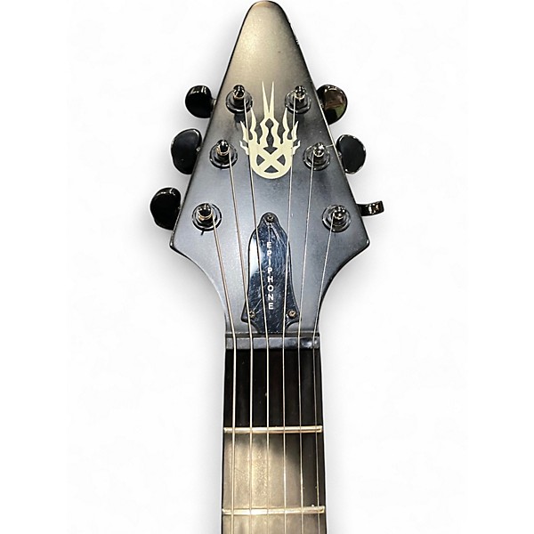 Used Epiphone Wayne Static Flying V Black Solid Body Electric Guitar