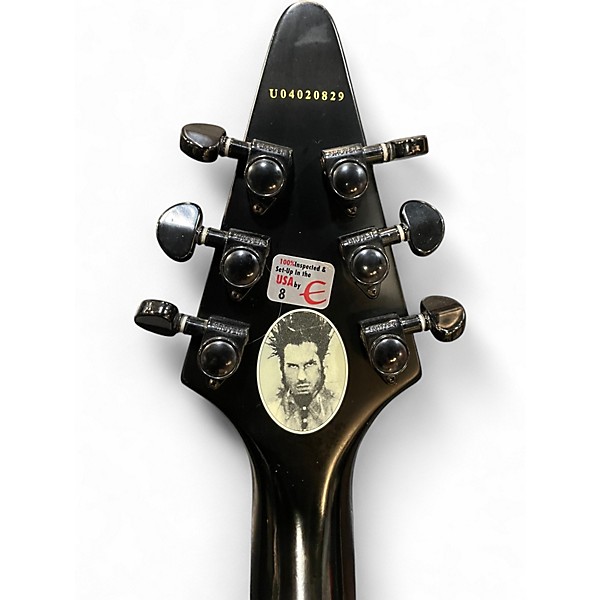 Used Epiphone Wayne Static Flying V Black Solid Body Electric Guitar