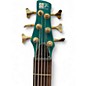 Used Ibanez SR506 6 String Trans Green Electric Bass Guitar