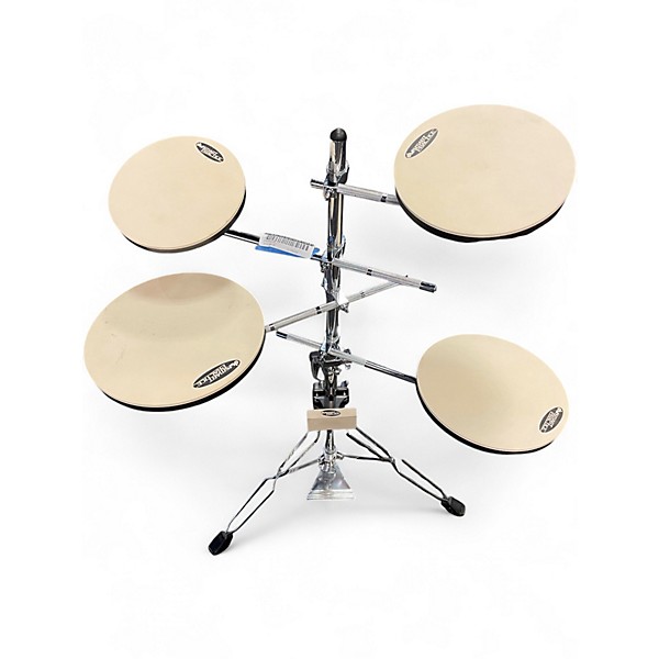 Used DW Multiple Go Anywhere Complete 5 Piece Practice Pad Drum Set White Drum