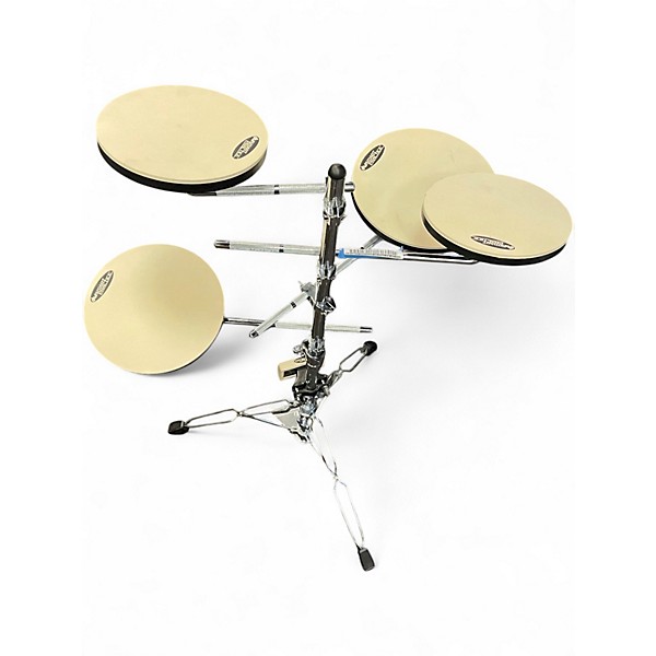 Used DW Multiple Go Anywhere Complete 5 Piece Practice Pad Drum Set White Drum