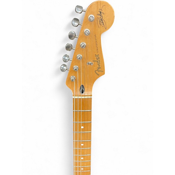 Used 1990s Fender Artist Series Buddy Guy Stratocaster Black With White Polka Dots Solid Body Electric Guitar
