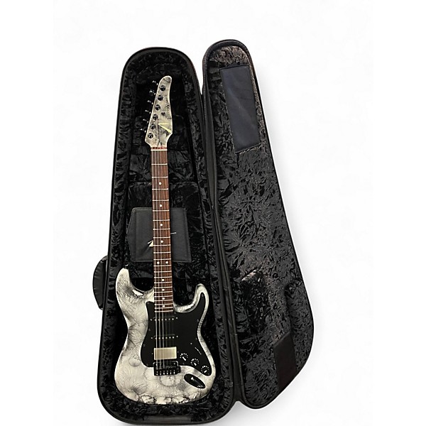 Used Tom Anderson Icon Classic Bowling Ball Black & White Solid Body Electric Guitar