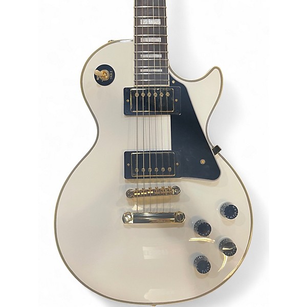 Used Epiphone Les Paul Custom White Solid Body Electric Guitar