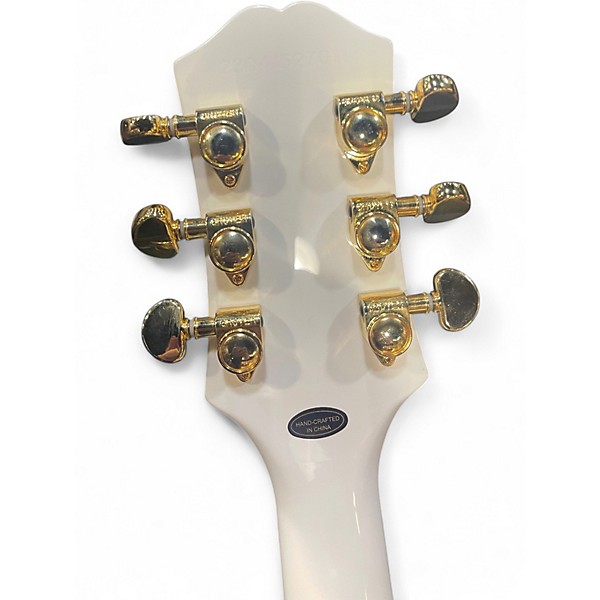 Used Epiphone Les Paul Custom White Solid Body Electric Guitar