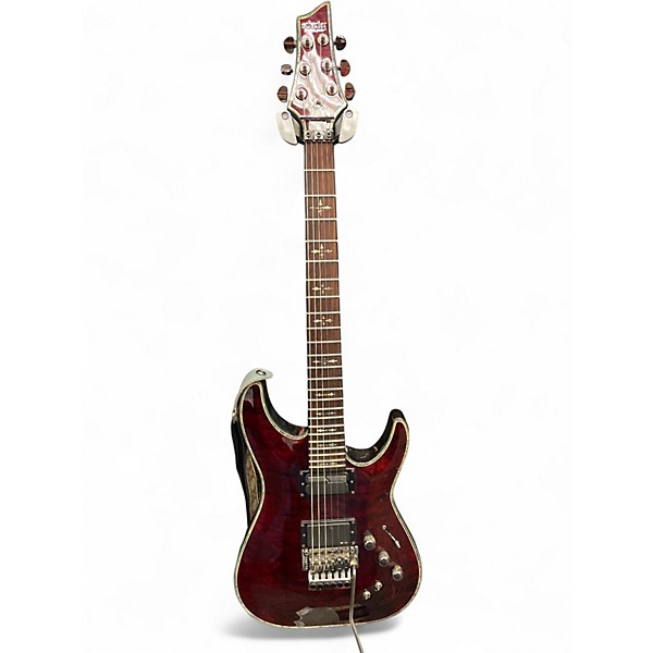 Used Schecter Guitar Research Hellraiser C1 Floyd Rose Black Cherry Solid Body Electric Guitar