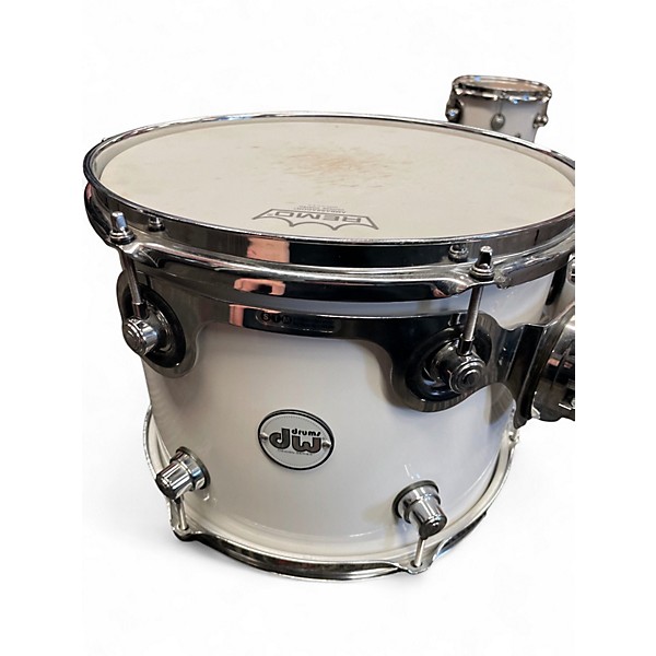 Used DW 4 Piece Design Series Gloss White Drum Kit
